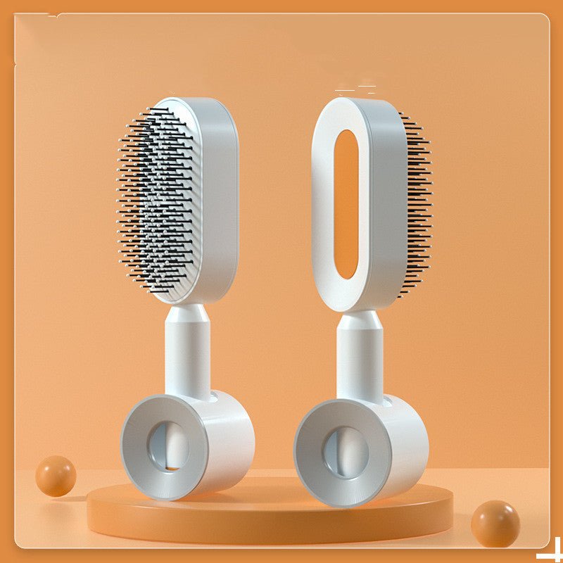 Self Cleaning Hair Brush One-key Cleaning Massage Anti-Static Hairbrush - Hair Brushes -  Trend Goods