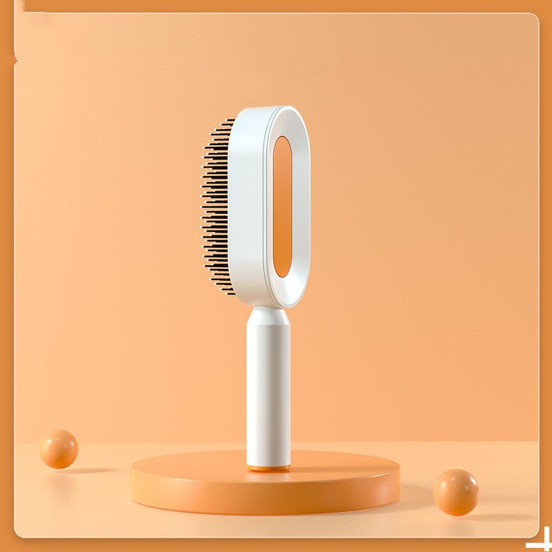 Self Cleaning Hair Brush One-key Cleaning Massage Anti-Static Hairbrush - Hair Brushes -  Trend Goods