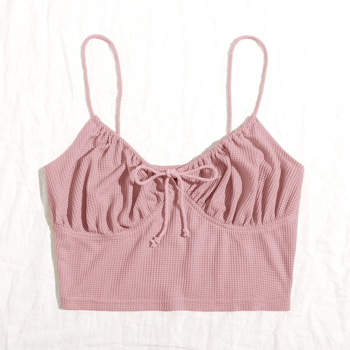 Camisole With Front Straps And Chest Folds - Camisoles -  Trend Goods
