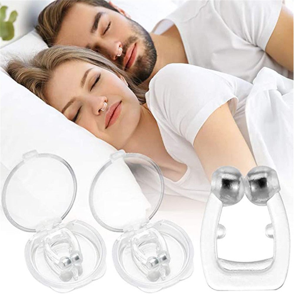 Silicone Magnetic Anti Snore Stop Snoring Nose Clip Sleep Tray Sleeping Aid Apnea Guard Night Device - Sleeping Aids -  Trend Goods