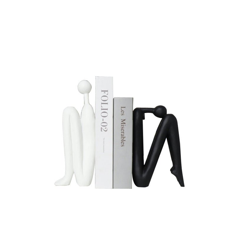 Simple And Modern Resin Abstract Character Bookends - Bookends -  Trend Goods