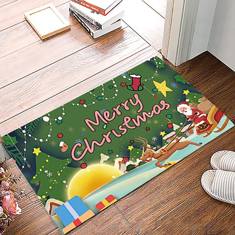 Simple Non-slip Christmas Printed Carpet Mat - Floor Mats -  Trend Goods