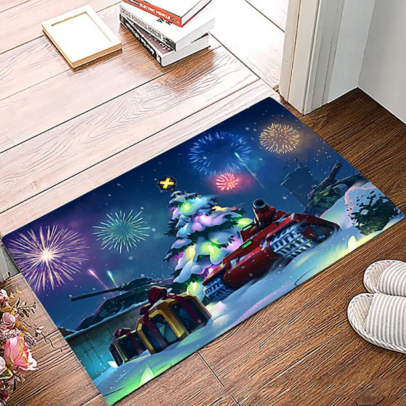 Simple Non-slip Christmas Printed Carpet Mat - Floor Mats -  Trend Goods