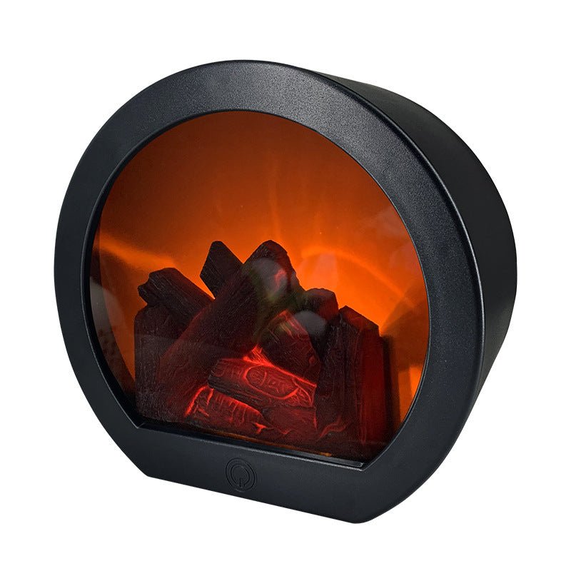 Simulation Fireplace Firewood Lanterns Lamp Desktop Ornaments Dynamic Vision 3D Flame Touch - Home Decor -  Trend Goods