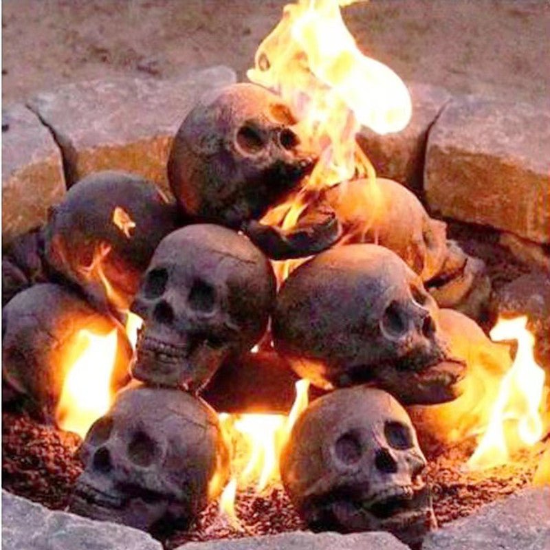 Skull Halloween Barbecue Fire Ornament Design Decoration - Ornaments -  Trend Goods