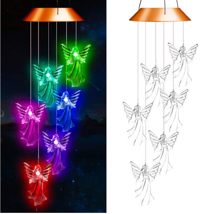 Solar Wind Chime Lamp Angel Outdoor Colorful Decoration - Lighting -  Trend Goods