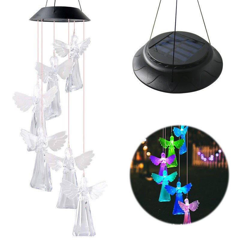 Solar Wind Chime Lamp Angel Outdoor Colorful Decoration - Lighting -  Trend Goods