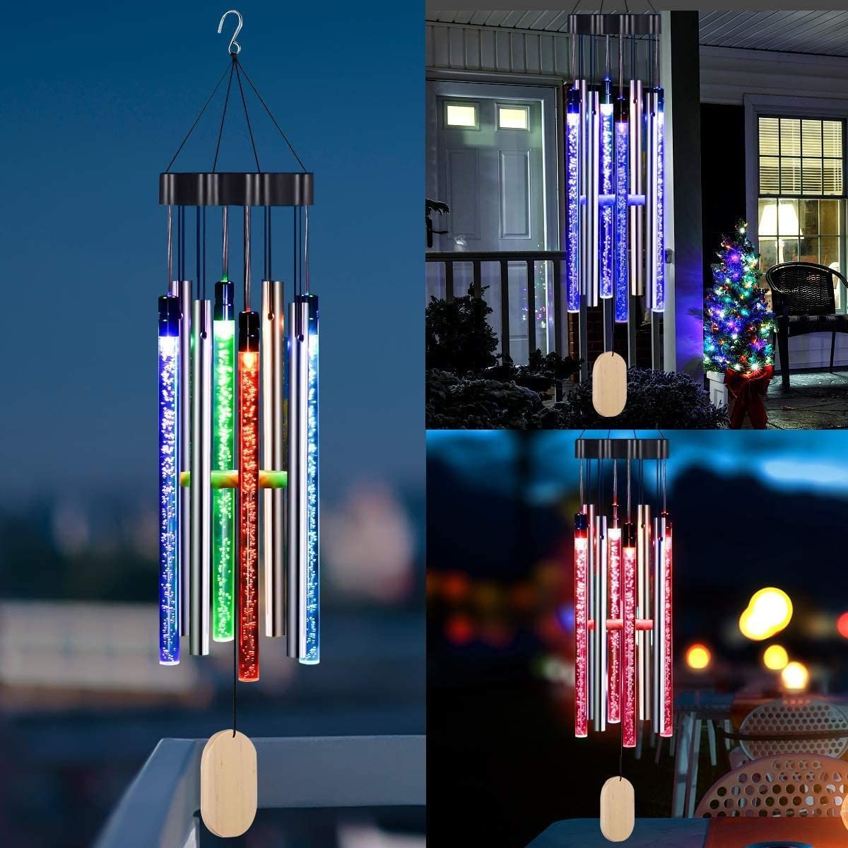 Solar wind chimes outdoor patio lamp - Lighting -  Trend Goods