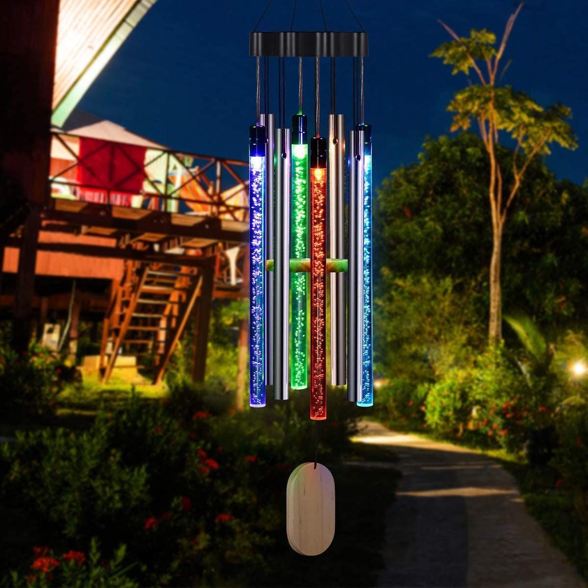 Solar wind chimes outdoor patio lamp - Lighting -  Trend Goods