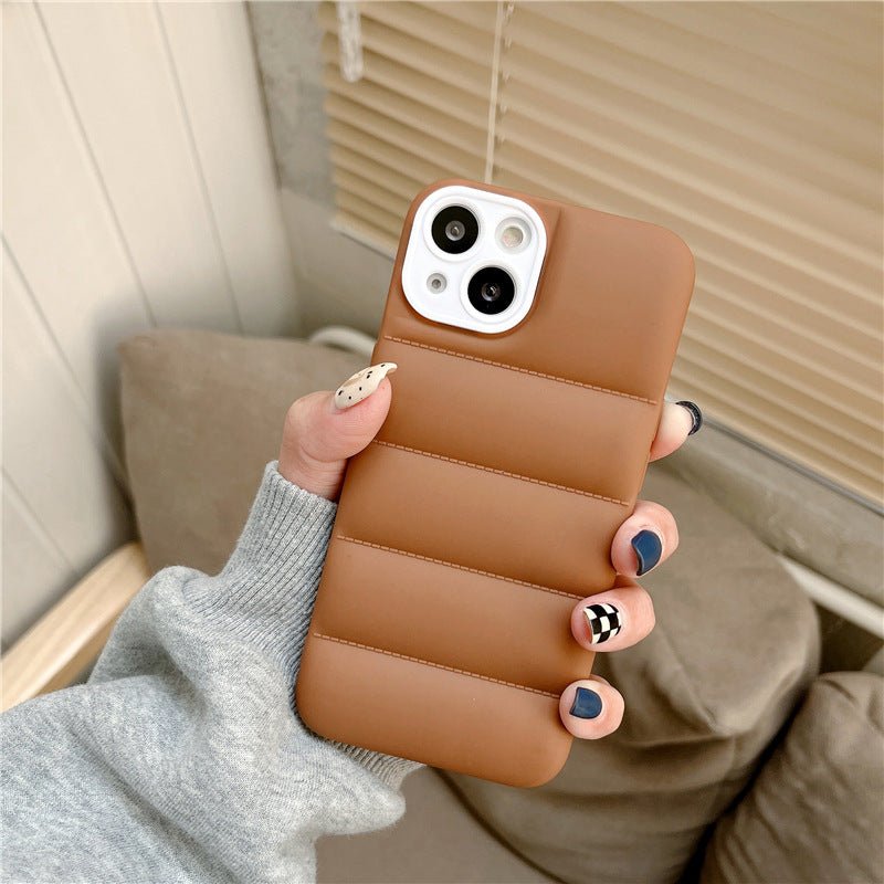 Solid Color Creative Down Jacket All-Inclusive Silicone Soft Shell for iphone - Phone Cases -  Trend Goods