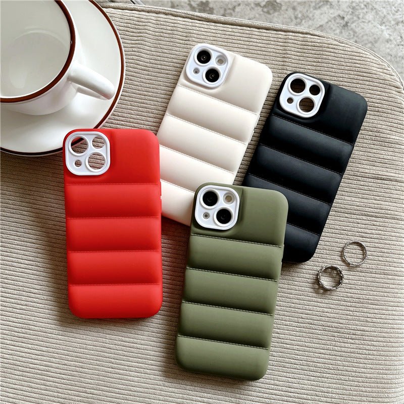 Solid Color Creative Down Jacket All-Inclusive Silicone Soft Shell for iphone - Phone Cases -  Trend Goods