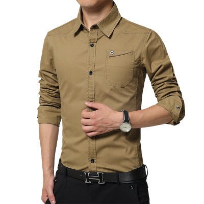 Spring Men's Shirts, Long Sleeves, Pure Cotton, Oxford Spun Shirts - Shirts -  Trend Goods