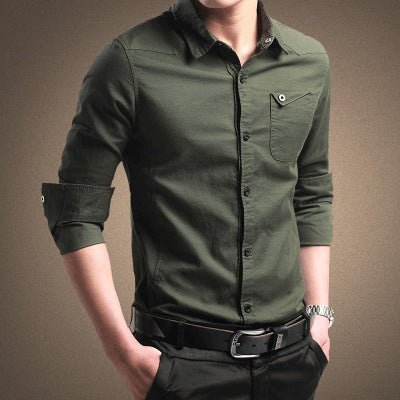 Spring Men's Shirts, Long Sleeves, Pure Cotton, Oxford Spun Shirts - Shirts -  Trend Goods