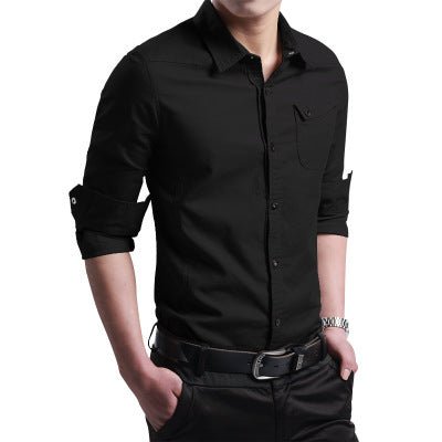 Spring Men's Shirts, Long Sleeves, Pure Cotton, Oxford Spun Shirts - Shirts -  Trend Goods