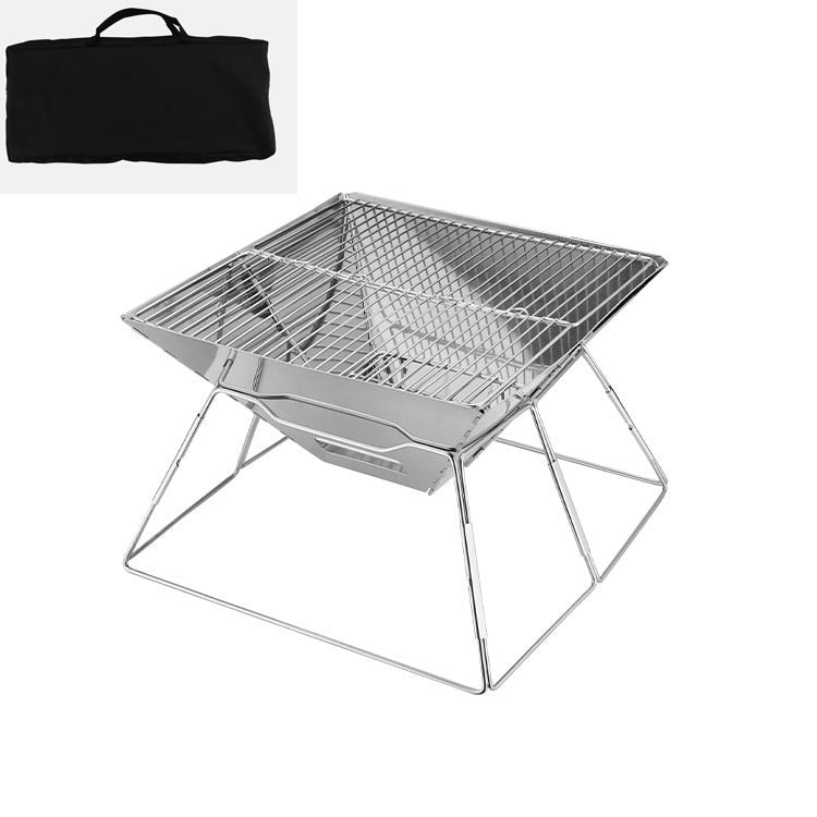 Stainless Steel Folding Portable Barbecue Grill - Grills -  Trend Goods