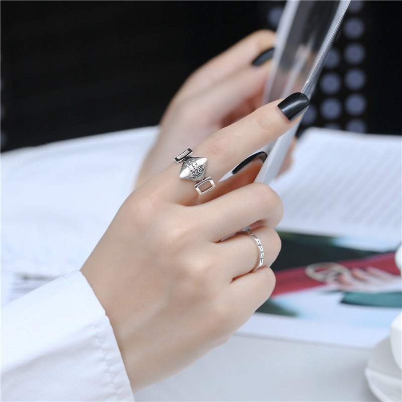 Sterling Silver Cross Ring Female Retro Simple Niche - Rings -  Trend Goods