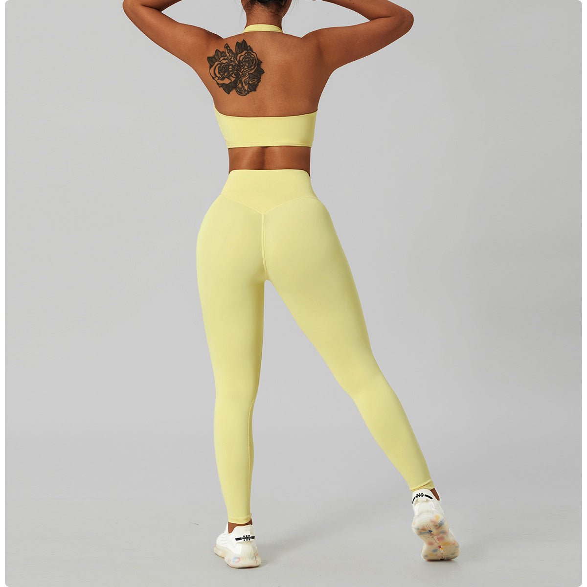 Stretchy Back Nude Fitness Quick Drying Breathable Sports Tight Suit - Yoga Wear -  Trend Goods