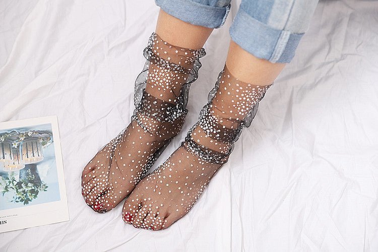 Summer Polka Dots Tulle Socks Breathable Transparent - Socks -  Trend Goods