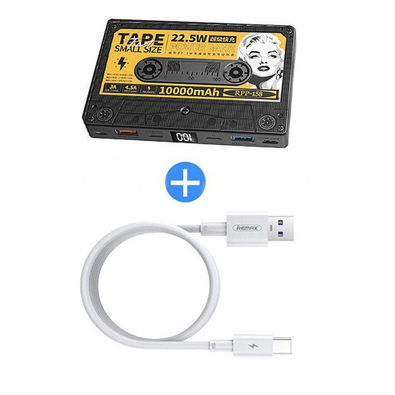 Super Fast Charge Creative Ultra-thin Portable Retro Tape Power Bank - Power Banks -  Trend Goods