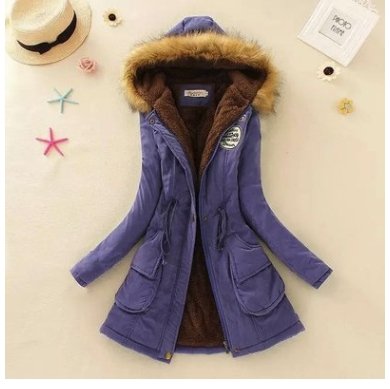 Thick Winter Jacket Hooded fur collar Slim padded cotton warm coat - Coats -  Trend Goods