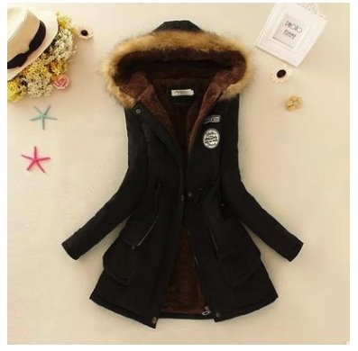 Thick Winter Jacket Hooded fur collar Slim padded cotton warm coat - Coats -  Trend Goods