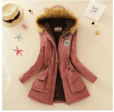 Thick Winter Jacket Hooded fur collar Slim padded cotton warm coat - Coats -  Trend Goods