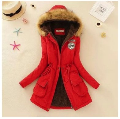 Thick Winter Jacket Hooded fur collar Slim padded cotton warm coat - Coats -  Trend Goods