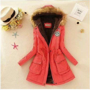 Thick Winter Jacket Hooded fur collar Slim padded cotton warm coat - Coats -  Trend Goods