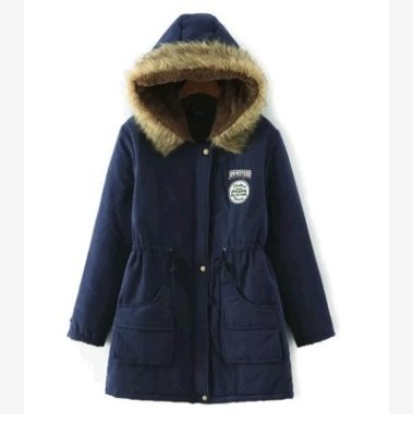 Thick Winter Jacket Hooded fur collar Slim padded cotton warm coat - Coats -  Trend Goods