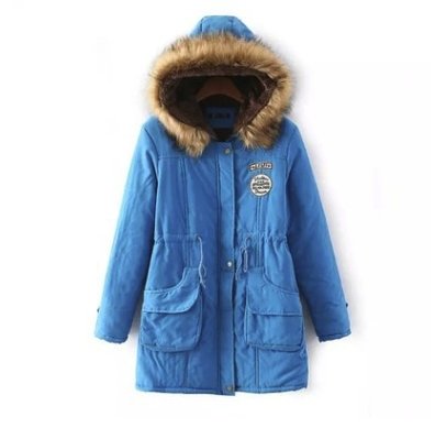 Thick Winter Jacket Hooded fur collar Slim padded cotton warm coat - Coats -  Trend Goods