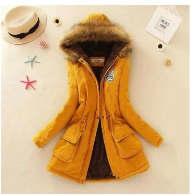 Thick Winter Jacket Hooded fur collar Slim padded cotton warm coat - Coats -  Trend Goods