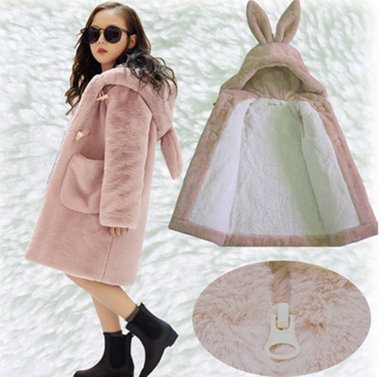 Thickened Faux Fur Coat For Big Kids - Coats -  Trend Goods