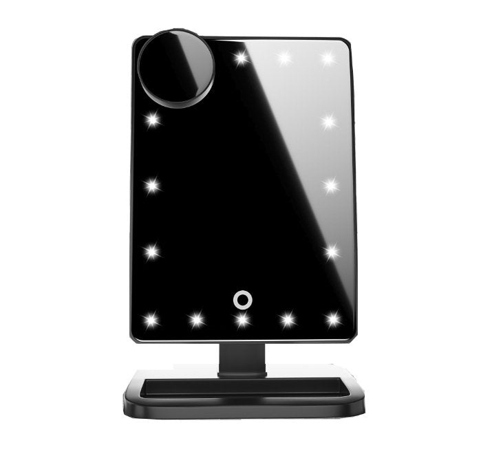Touch Screen Makeup Mirror With 20 LED Light Bluetooth Music Speaker 10X Magnifying Mirrors with Lights - Make-up Mirrors -  Trend Goods