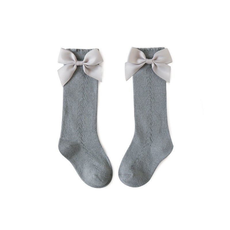 Transfer Circle Hollow Mesh Bow Socks - Socks -  Trend Goods