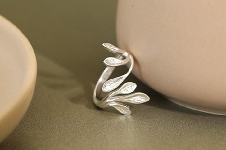 Tree Leaf Golden Ring Niche Design Open Ring Jewelry - Rings -  Trend Goods