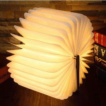 Turning And Folding LED Wood Grain Book Light - Night Lights -  Trend Goods