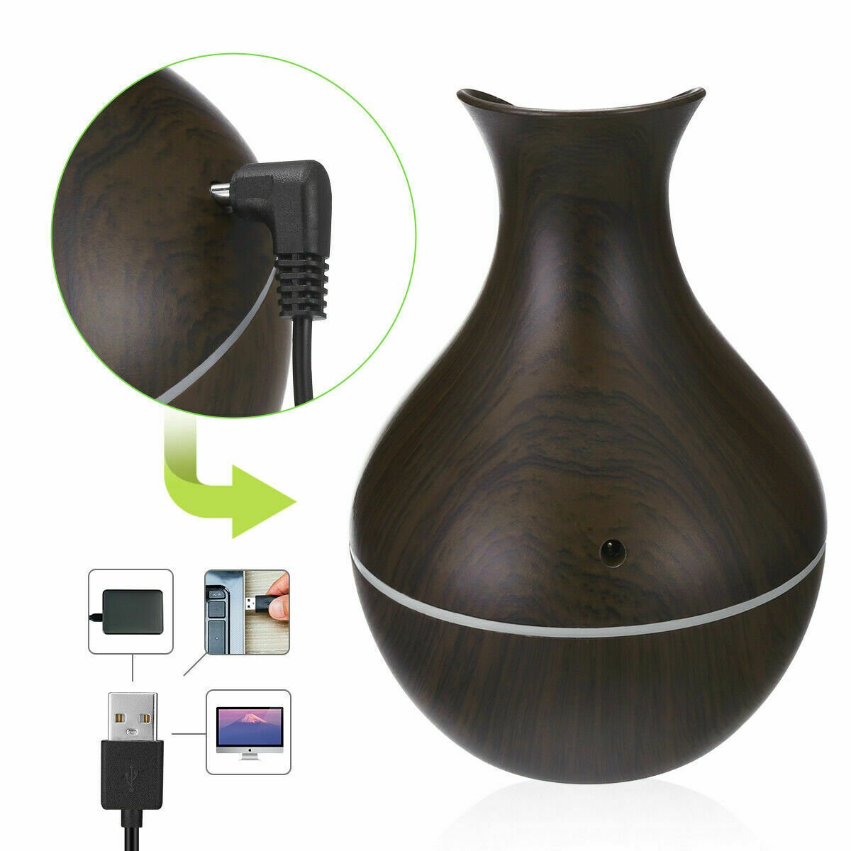 Ultrasonic Humidifier Oil Diffuser Air Purifier Aromatherapy with LED Lights - Humidifiers -  Trend Goods