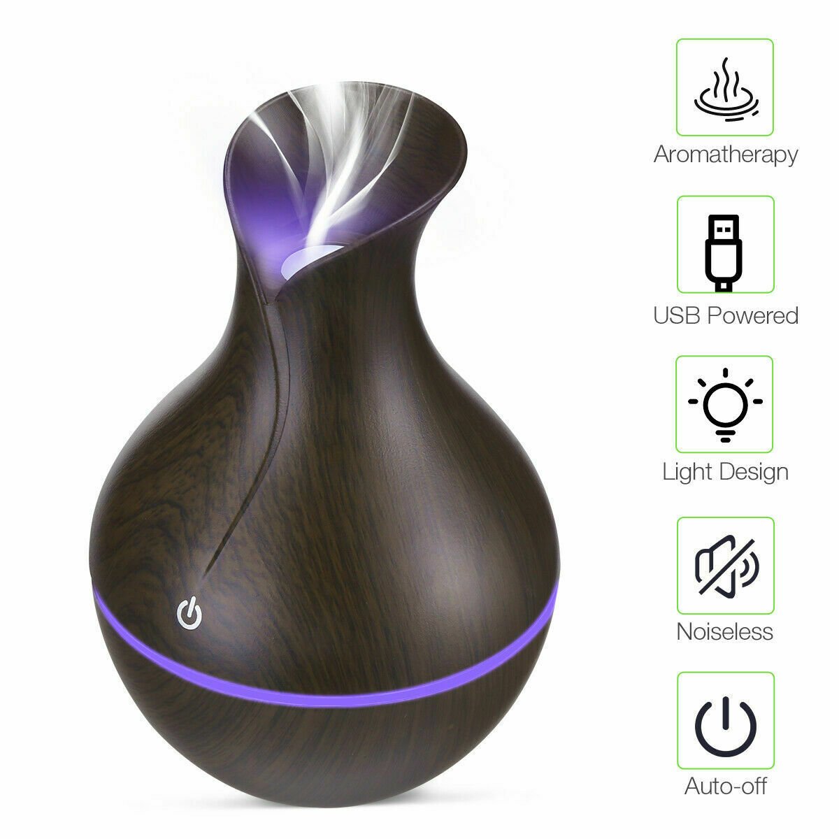 Ultrasonic Humidifier Oil Diffuser Air Purifier Aromatherapy with LED Lights - Humidifiers -  Trend Goods