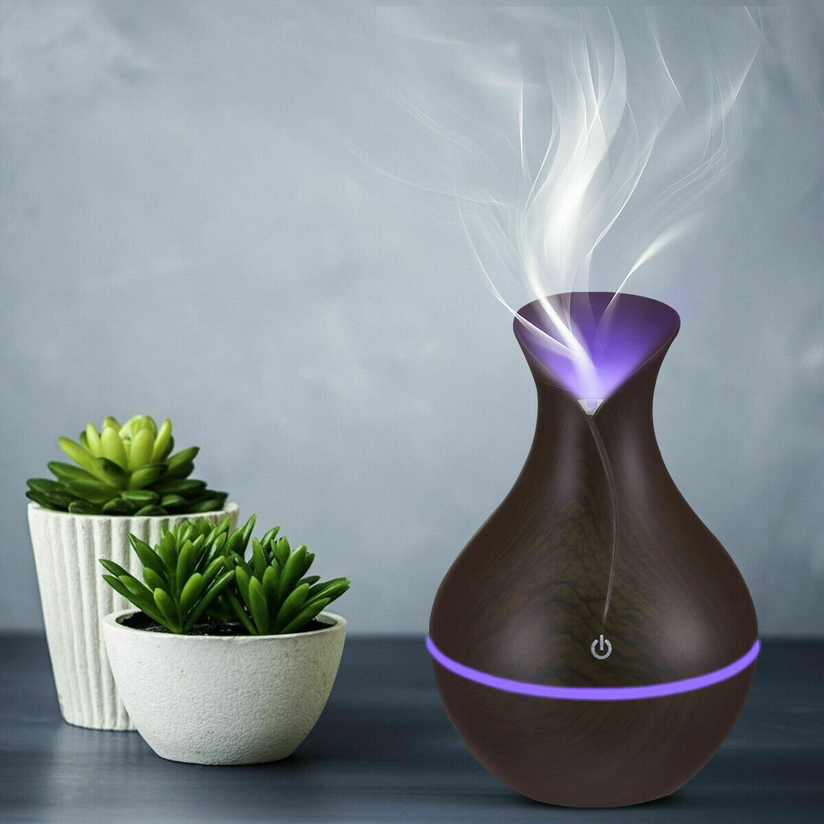 Ultrasonic Humidifier Oil Diffuser Air Purifier Aromatherapy with LED Lights - Humidifiers -  Trend Goods