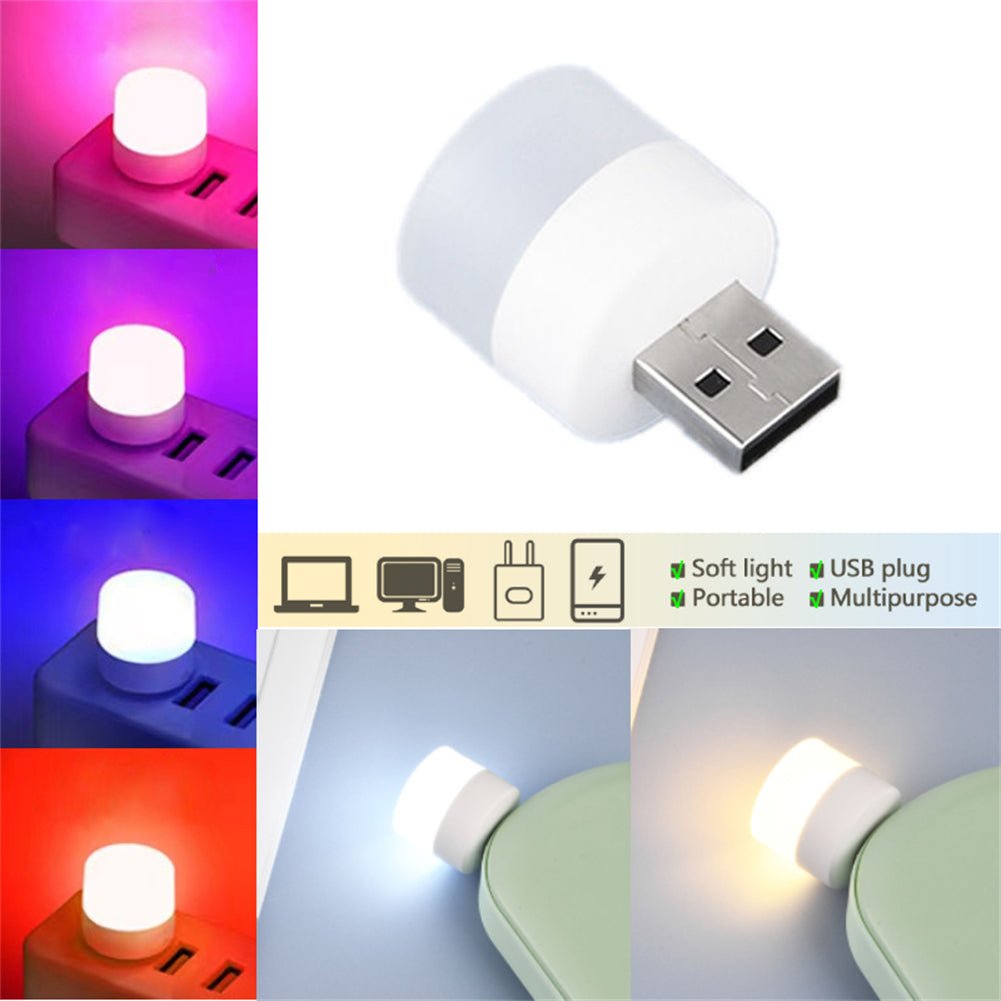 USB Plug Lamp Computer Mobile Power Charging USB Small Book Lamps LED Eye Protection Reading Light - Night Lights -  Trend Goods