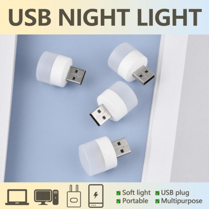 USB Plug Lamp Computer Mobile Power Charging USB Small Book Lamps LED Eye Protection Reading Light - Night Lights -  Trend Goods