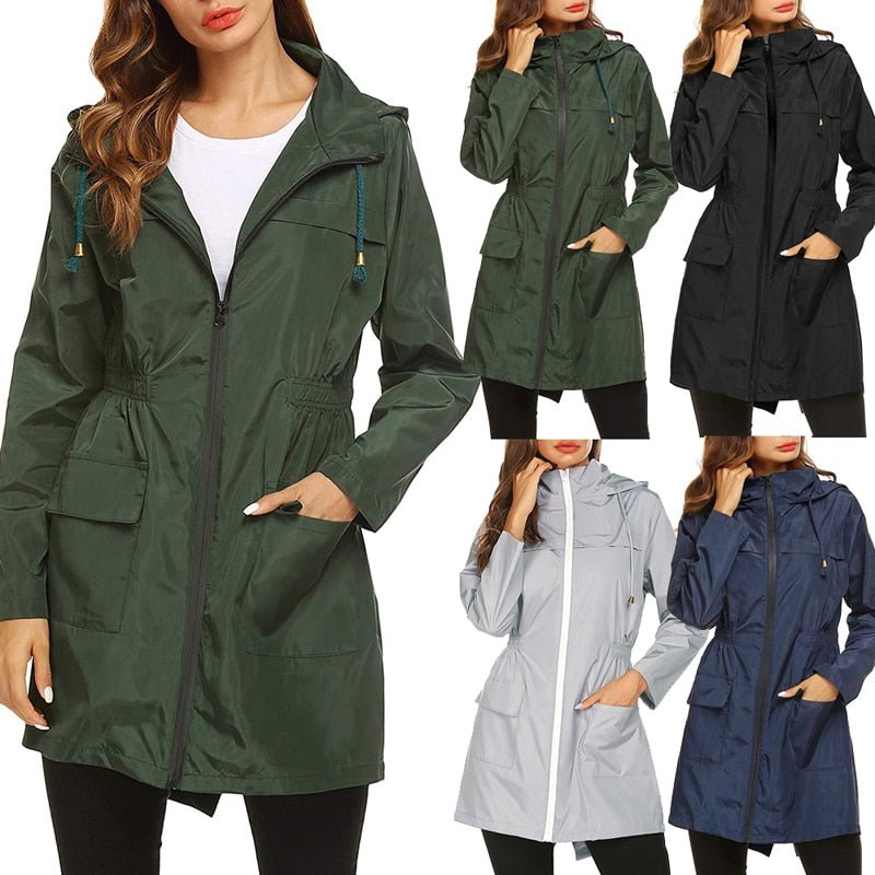 Waterproof Light Raincoat Hooded Windbreaker Coat - Coats -  Trend Goods