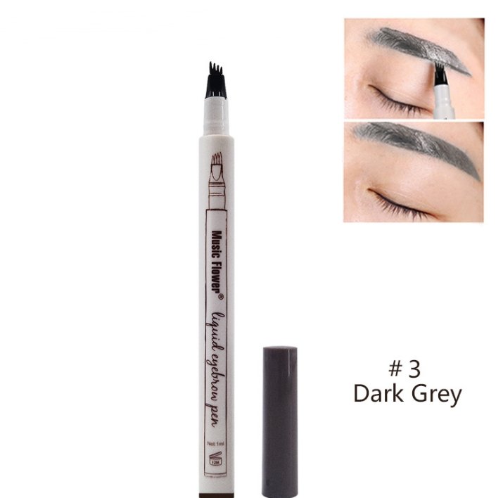 Waterproof Natural Eyebrow Pen Four-claw Eye Brow Tint Fork Tip Eyebrow Tattoo Pencil - Make-up Tools -  Trend Goods