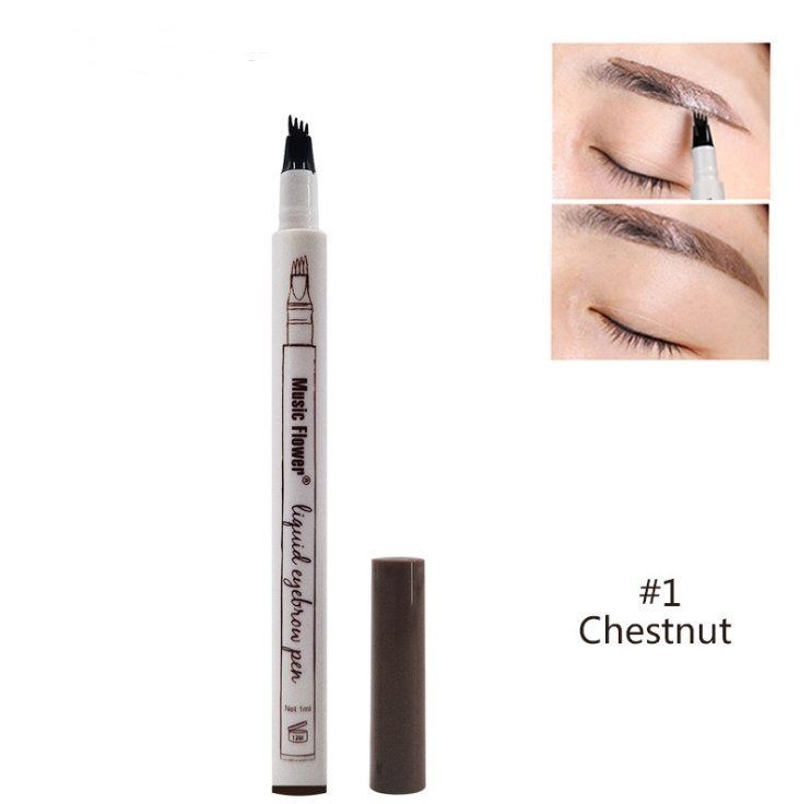 Waterproof Natural Eyebrow Pen Four-claw Eye Brow Tint Fork Tip Eyebrow Tattoo Pencil - Make-up Tools -  Trend Goods