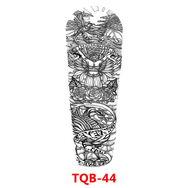 Waterproof Temporary Tattoo Sticker Totem Geometric Full Arm - Tattoo Stickers -  Trend Goods