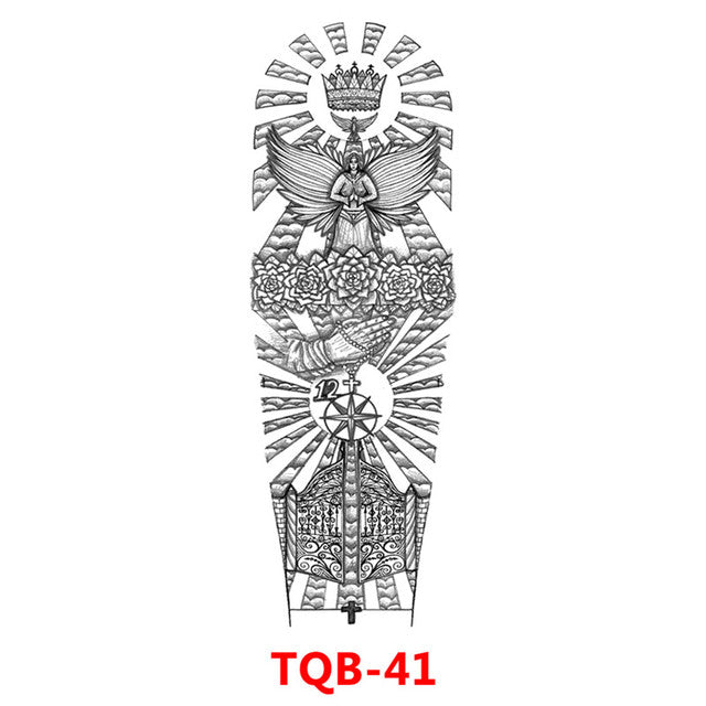 Waterproof Temporary Tattoo Sticker Totem Geometric Full Arm - Tattoo Stickers -  Trend Goods