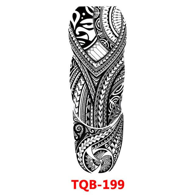 Waterproof Temporary Tattoo Sticker Totem Geometric Full Arm - Tattoo Stickers -  Trend Goods