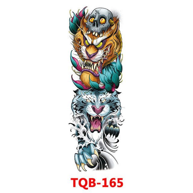 Waterproof Temporary Tattoo Sticker Totem Geometric Full Arm - Tattoo Stickers -  Trend Goods