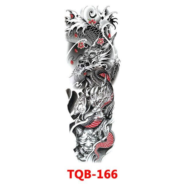 Waterproof Temporary Tattoo Sticker Totem Geometric Full Arm - Tattoo Stickers -  Trend Goods