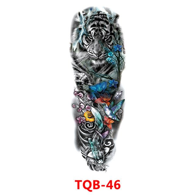 Waterproof Temporary Tattoo Sticker Totem Geometric Full Arm - Tattoo Stickers -  Trend Goods